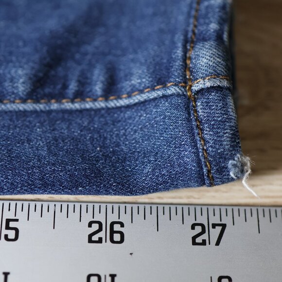 Good American Jeans Womens 14 32 Blue Good Waist Denim Distressed Whiskering - Picture 12 of 14